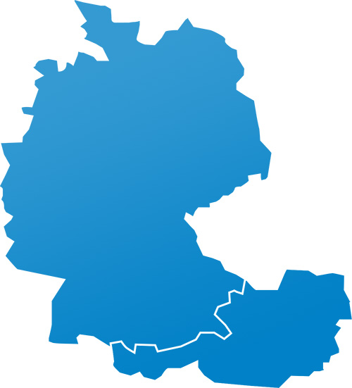 Karte Deutschland und Österreich
